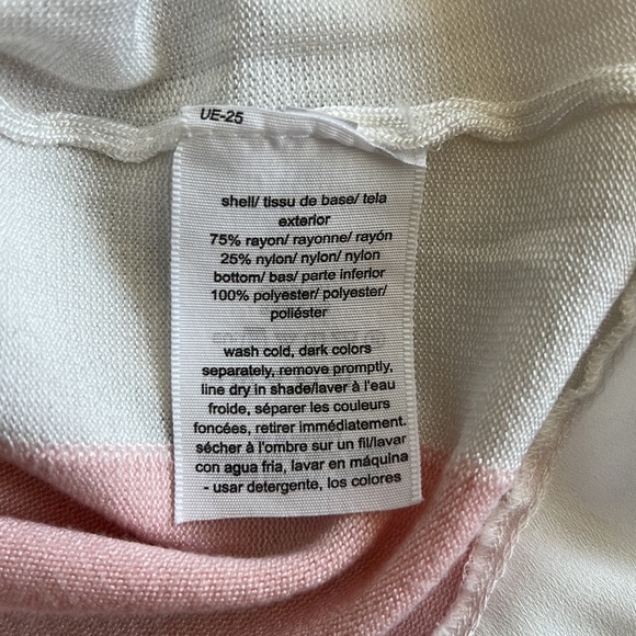 Tommy Hilfiger Woman's Layered Look Sweater, Size L, pink & white, tunic - Picture 5 of 12